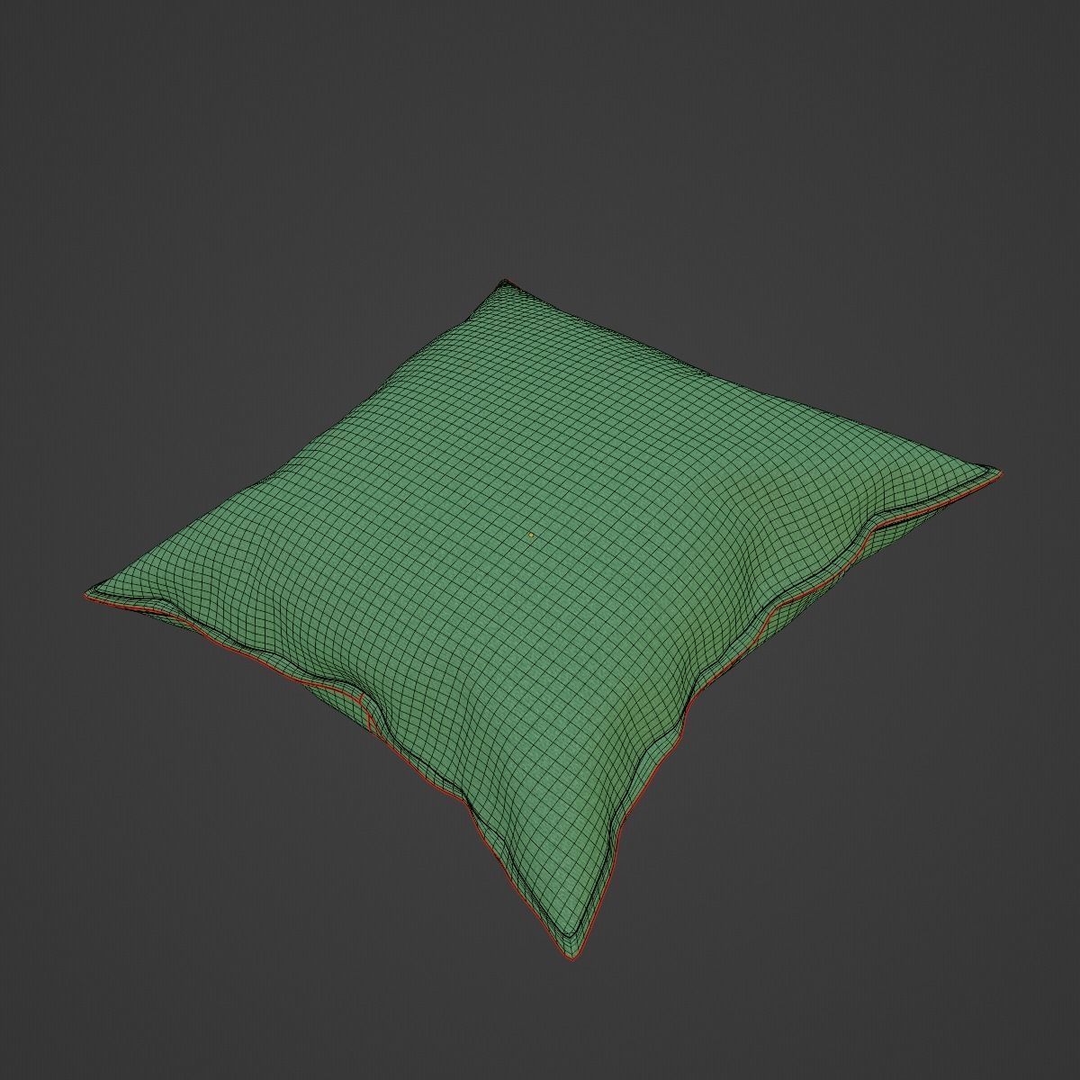 Fabric Pillow Low-poly 3D model_11