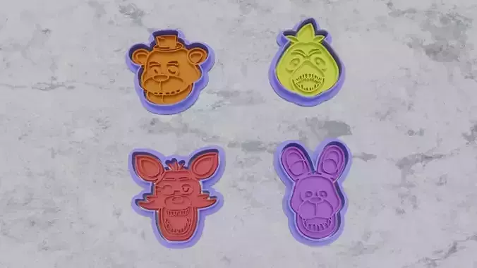 FNAF cortantes moldes Five nights at Freddy 3D print model
