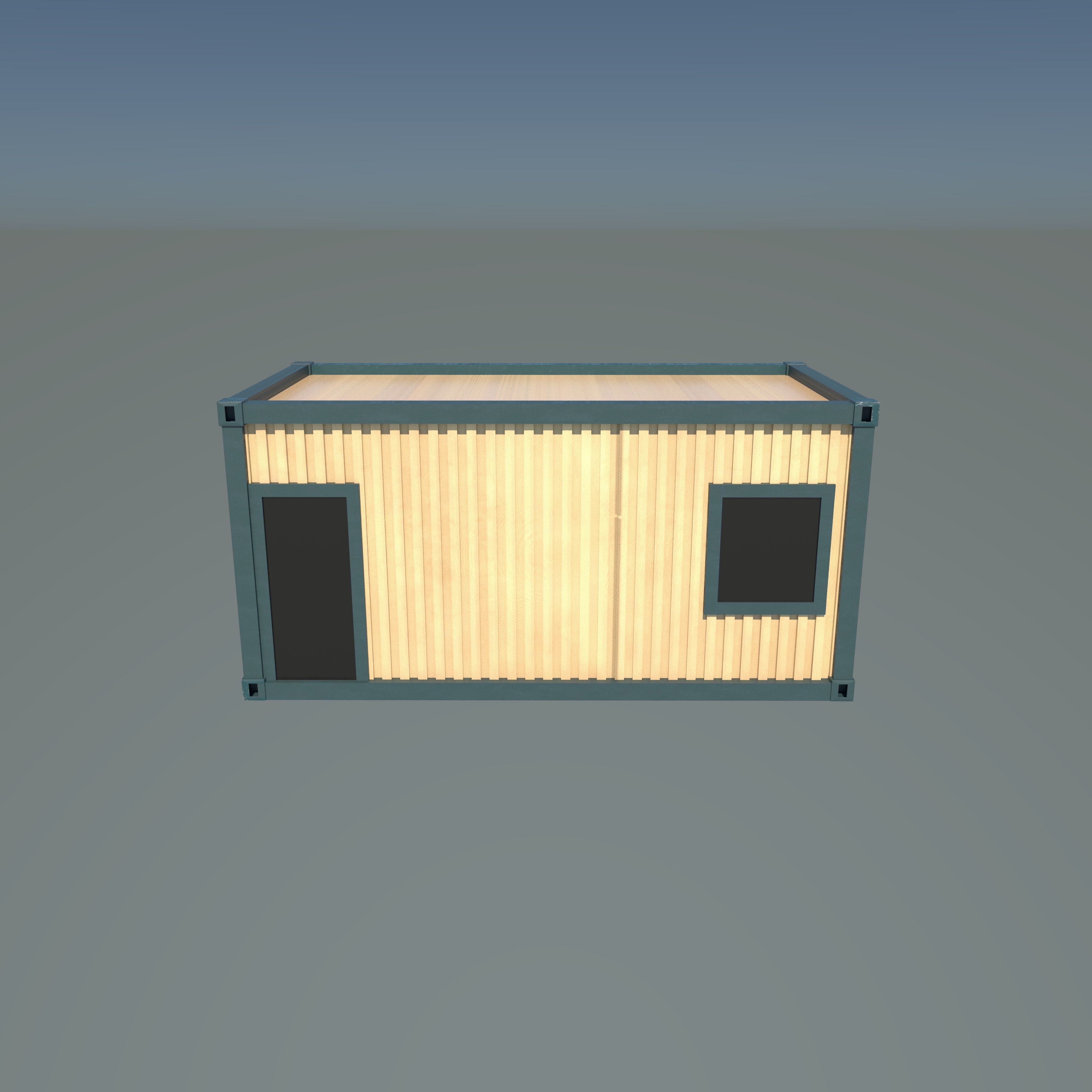 Container home Low-poly 3D model_6