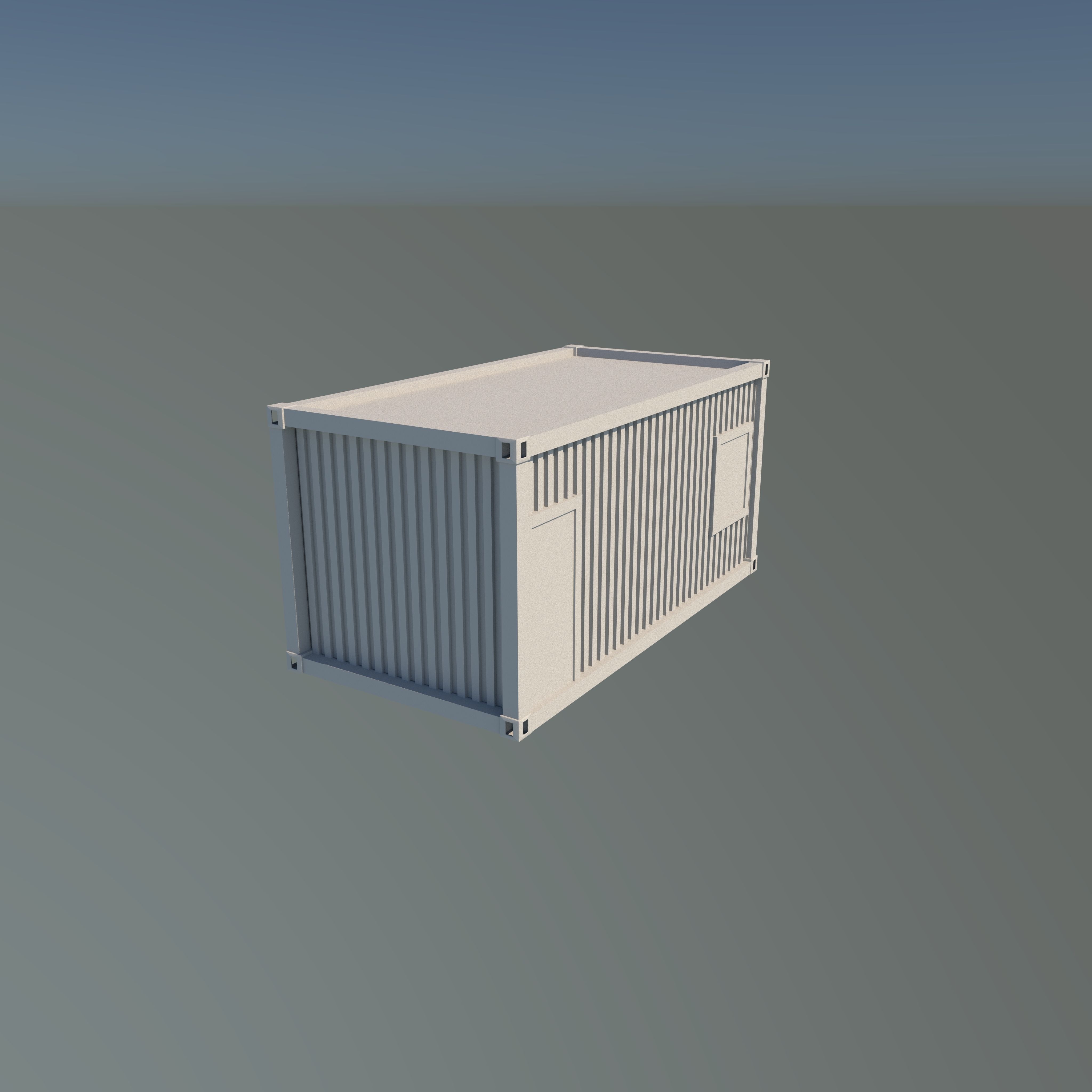 Container home Low-poly 3D model_4