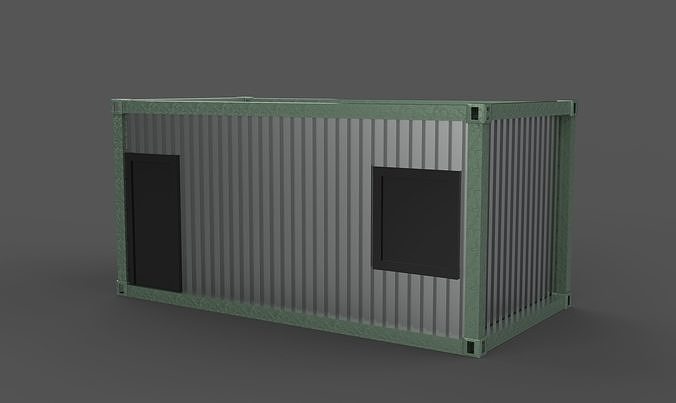 Container home Low-poly 3D model