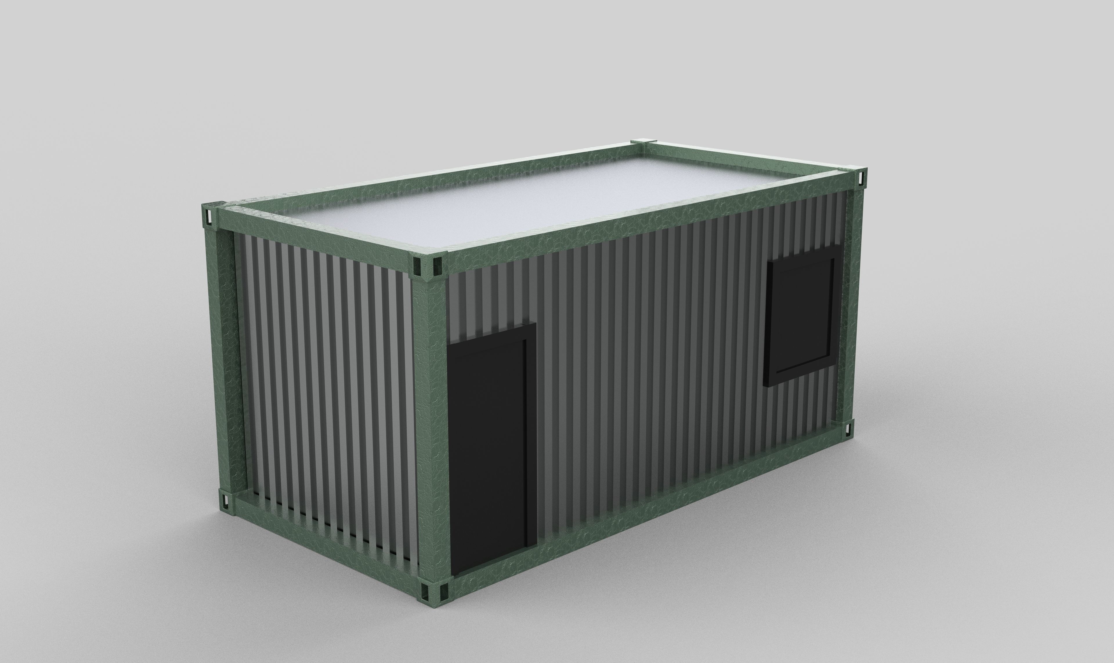 Container home Low-poly 3D model_8