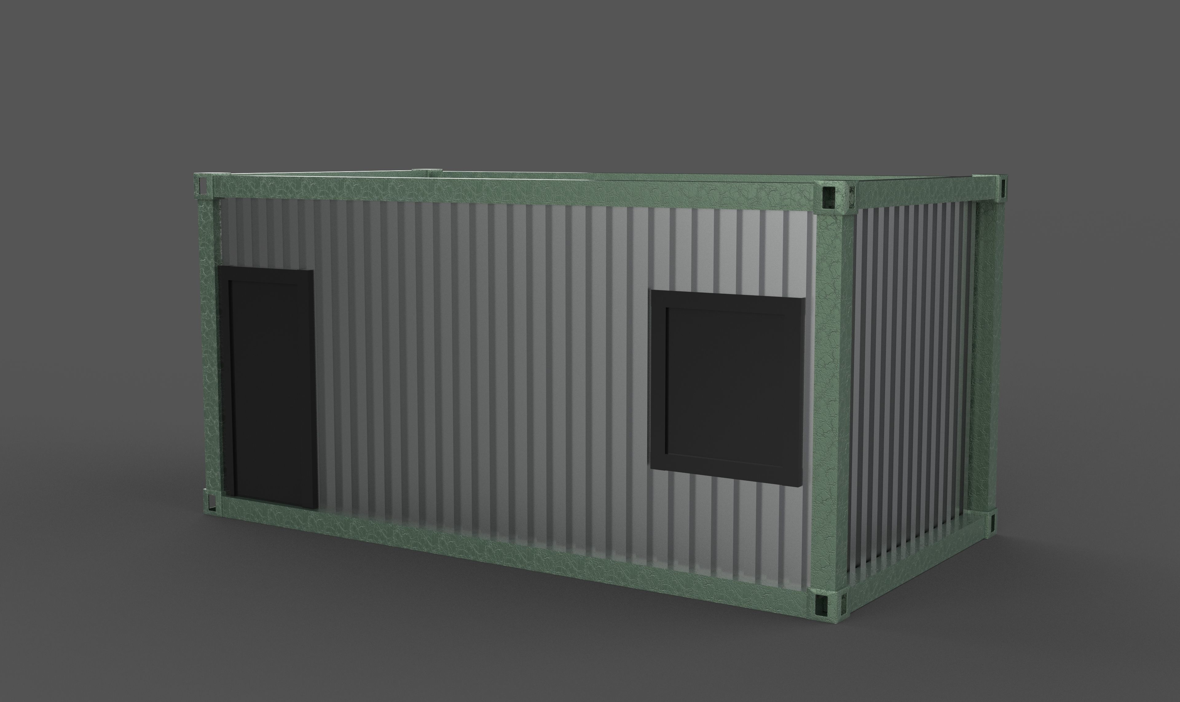 Container home Low-poly 3D model_3