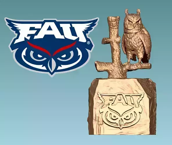 NCAA - FLORIDA ATLANTIC OWLS FOOTBALL MASCOT STATUE - 3D PRINT 3D print model