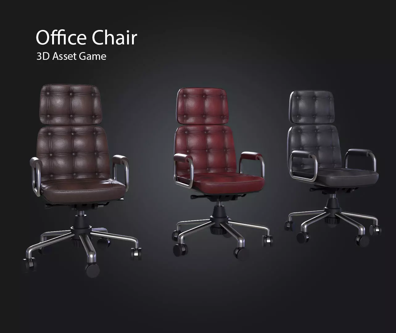 Office Chair Low-poly 3D model