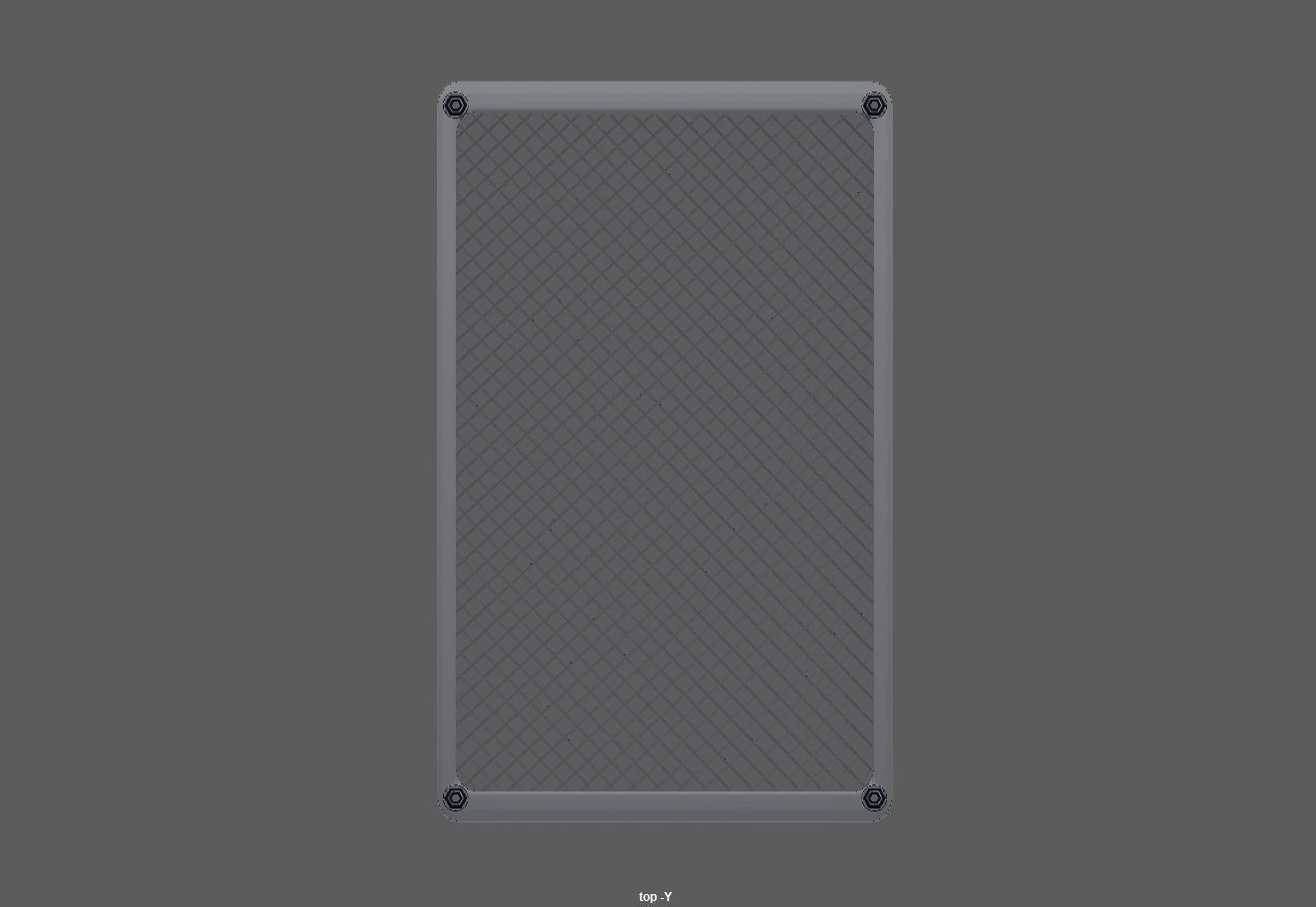 Steel storage kitchen island shelf rack Low-poly 3D model_11