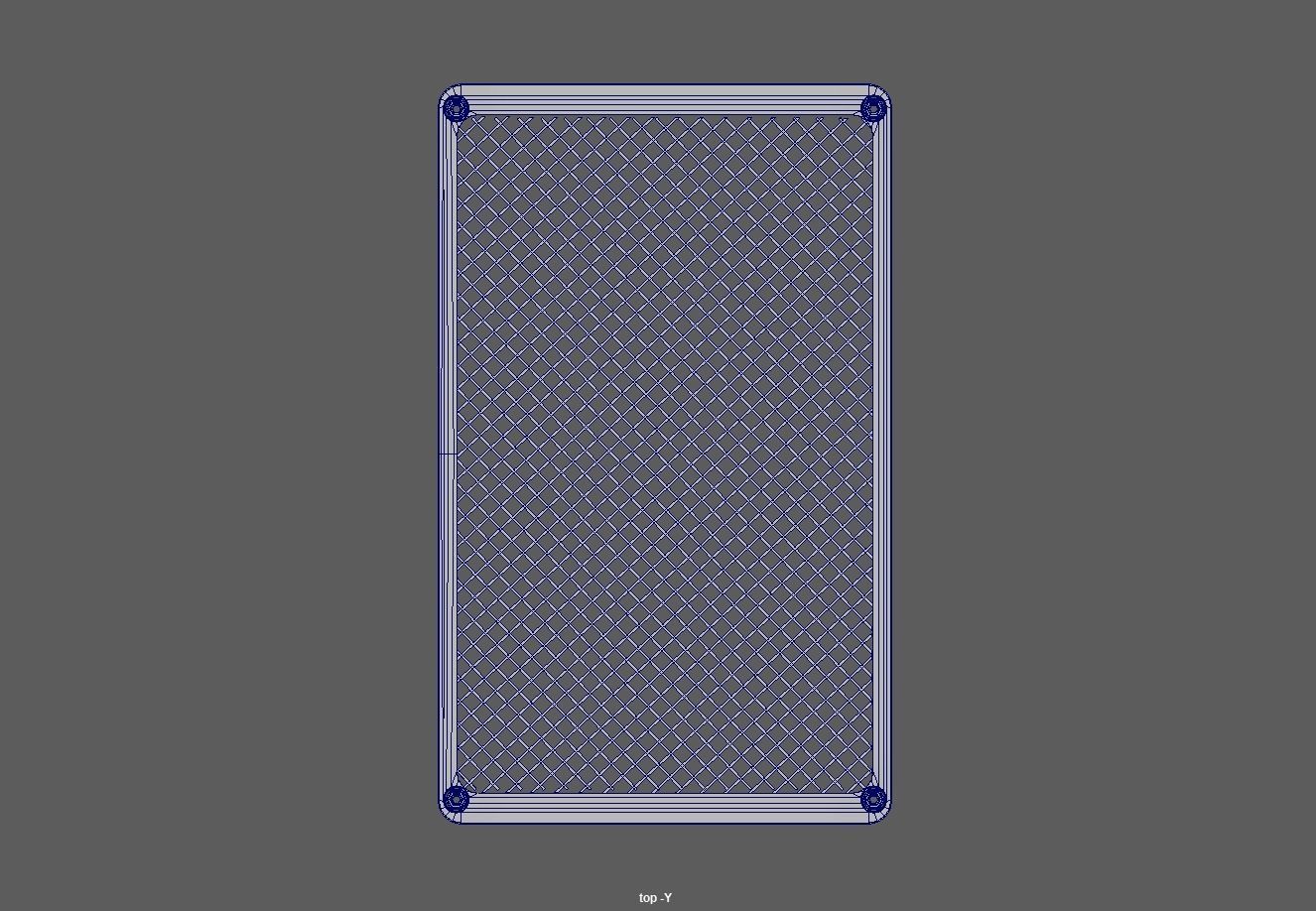 Steel storage kitchen island shelf rack Low-poly 3D model_12