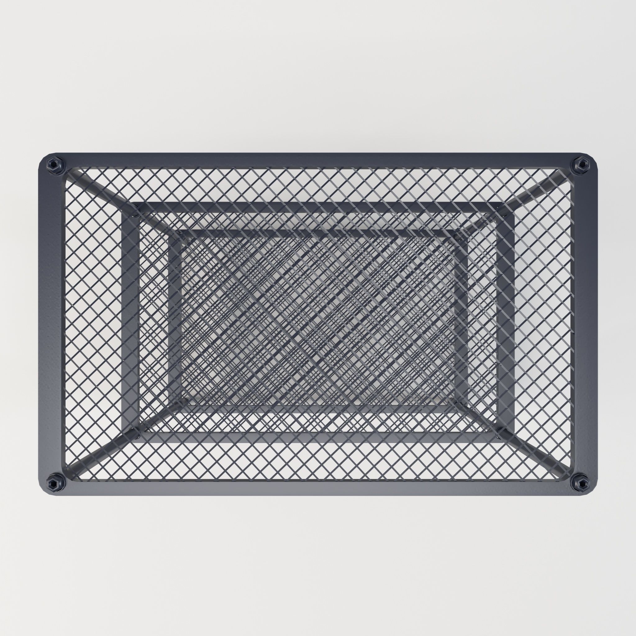 Steel storage kitchen island shelf rack Low-poly 3D model_3