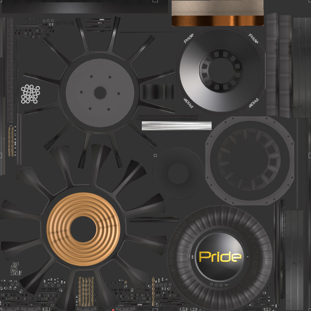 Powerful subwoofer Pride S5 15 3D model_19