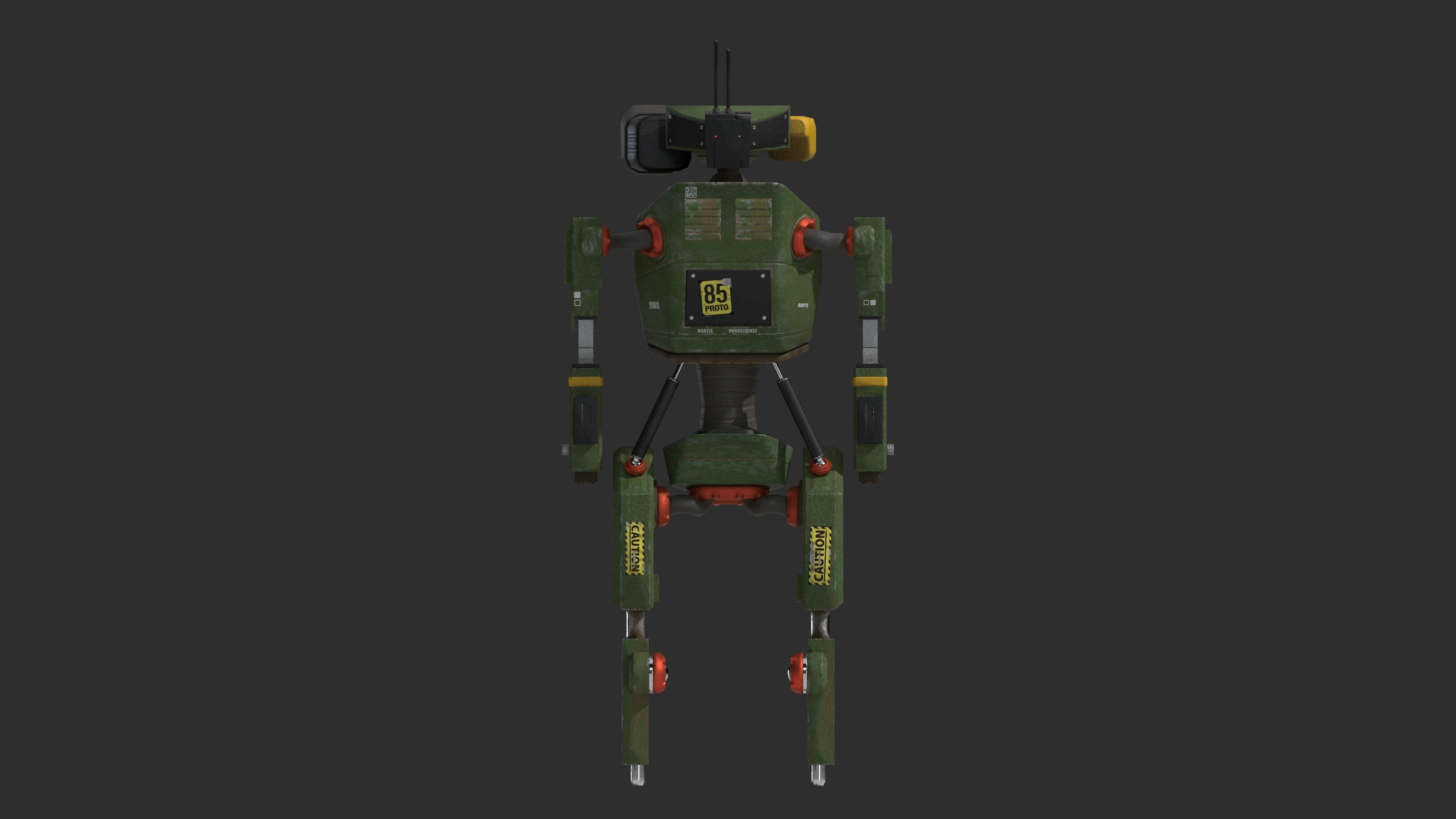 Juggernaut Humanoid Robot - Game Ready Low-poly - Animated Low-poly 3D model_5
