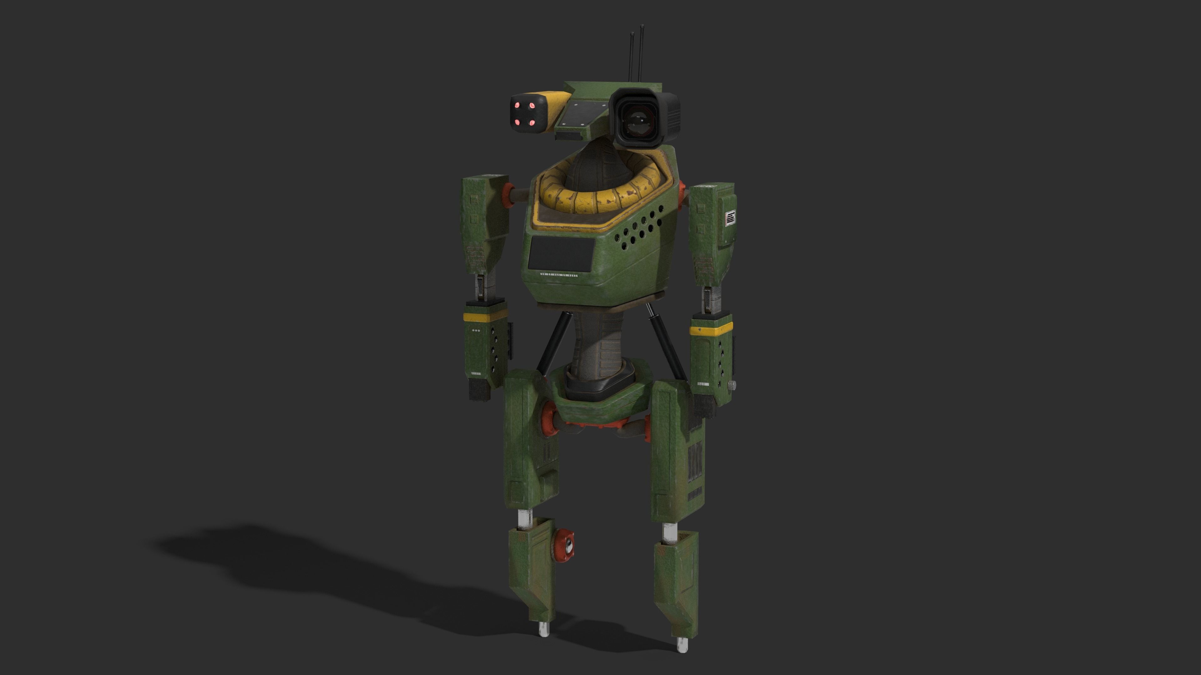 Juggernaut Humanoid Robot - Game Ready Low-poly - Animated Low-poly 3D model_2