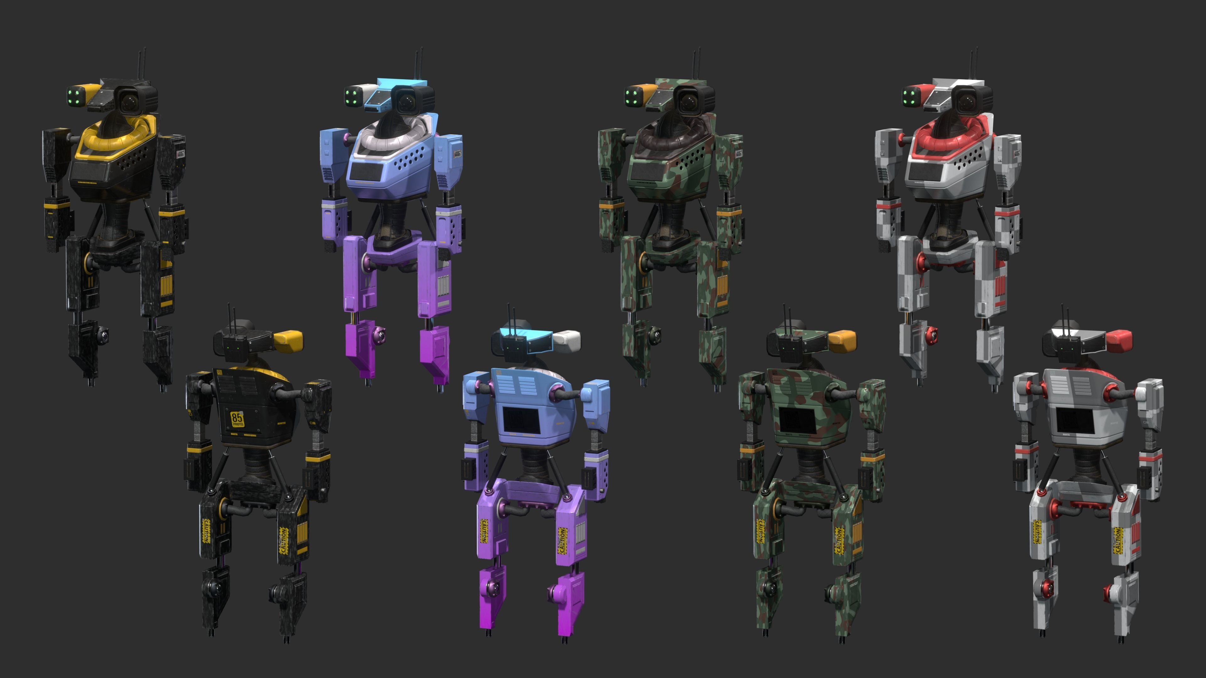 Juggernaut Humanoid Robot - Game Ready Low-poly - Animated Low-poly 3D model_9