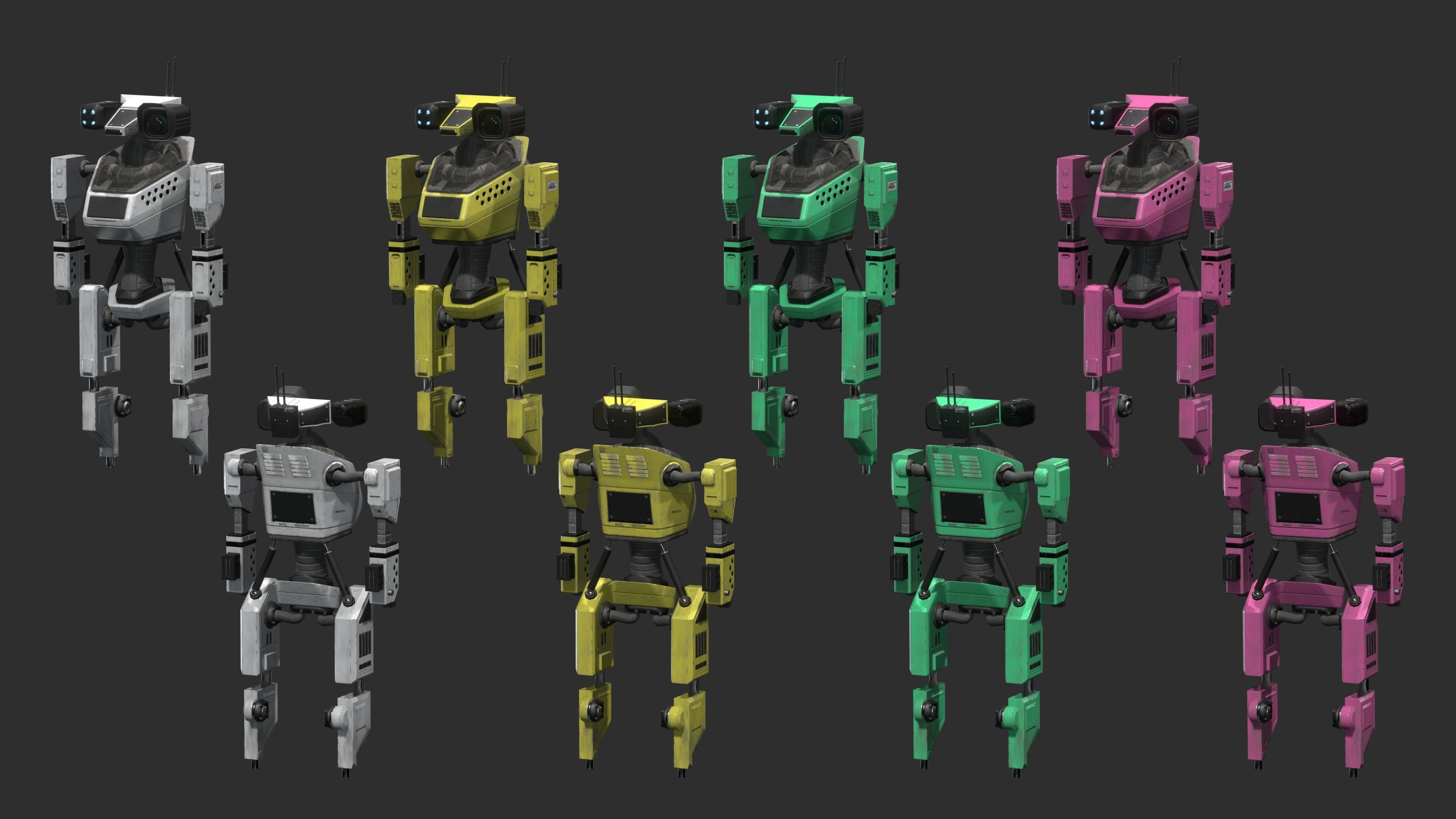 Juggernaut Humanoid Robot - Game Ready Low-poly - Animated Low-poly 3D model_8