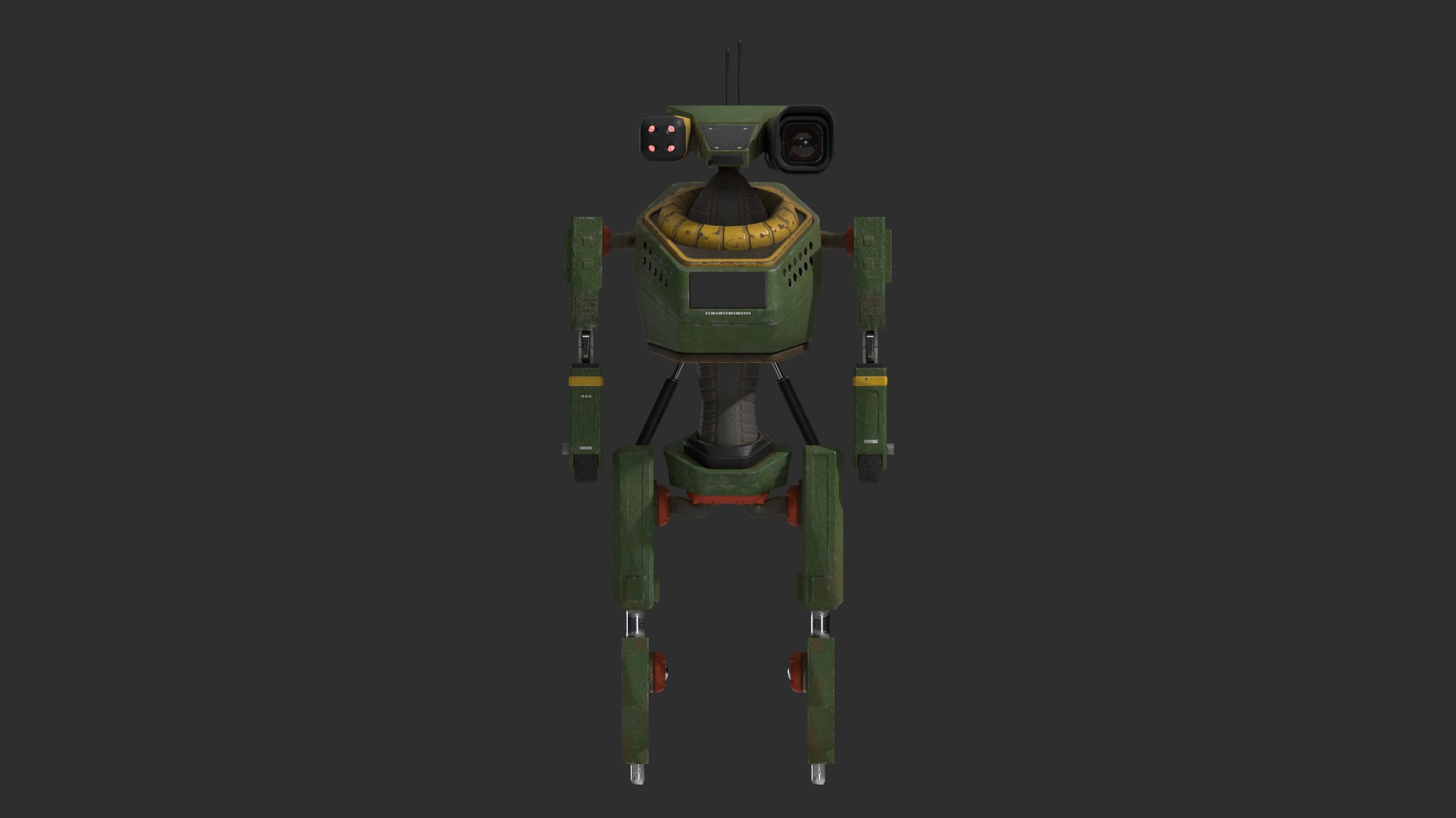 Juggernaut Humanoid Robot - Game Ready Low-poly - Animated Low-poly 3D model_4