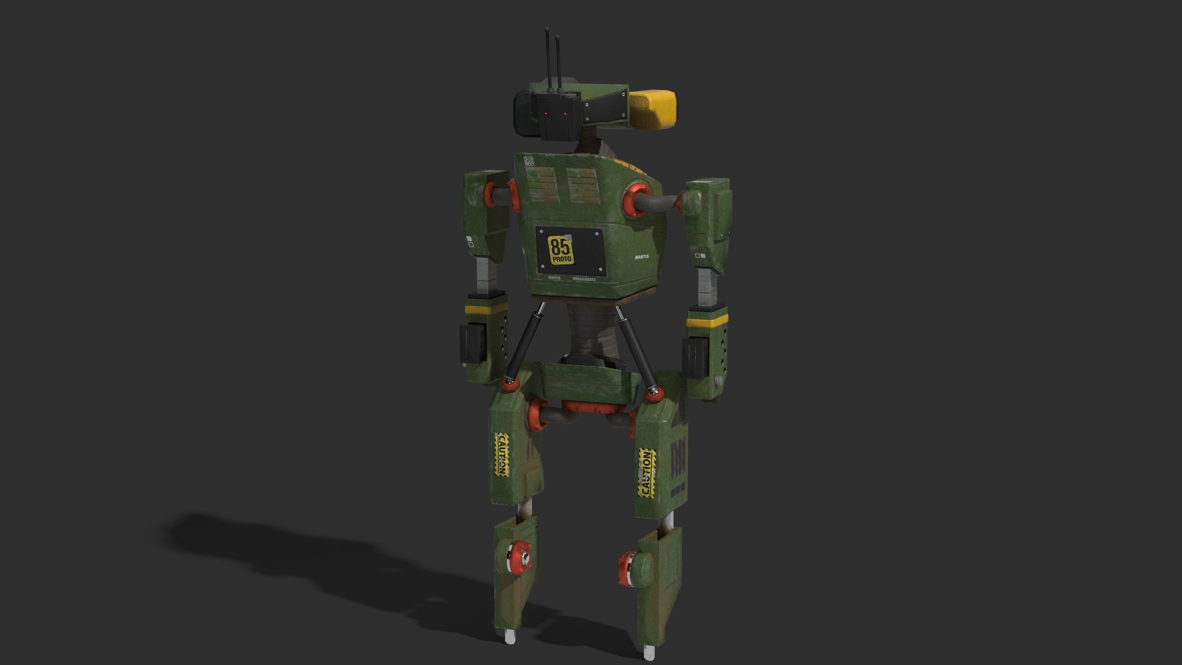 Juggernaut Humanoid Robot - Game Ready Low-poly - Animated Low-poly 3D model_3