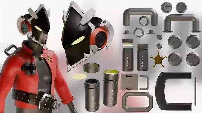 BILLY KID mask accessories ZENLESS ZONE ZERO COSPLAY STL