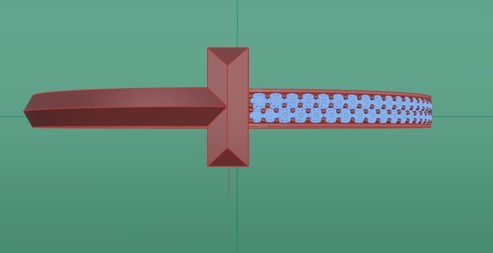 Bracelet Tiffany with diamonds 3D print model 3D print model_3