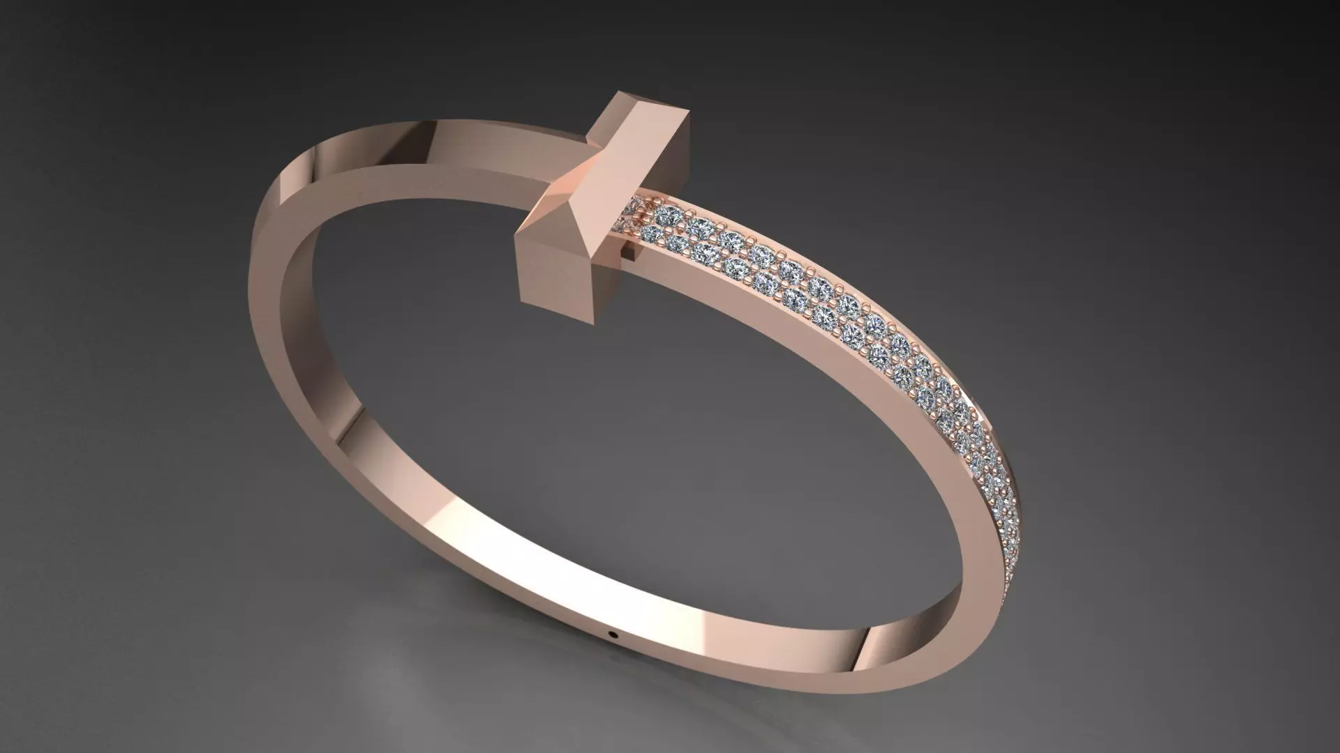Bracelet Tiffany with diamonds 3D print model 3D print model_0