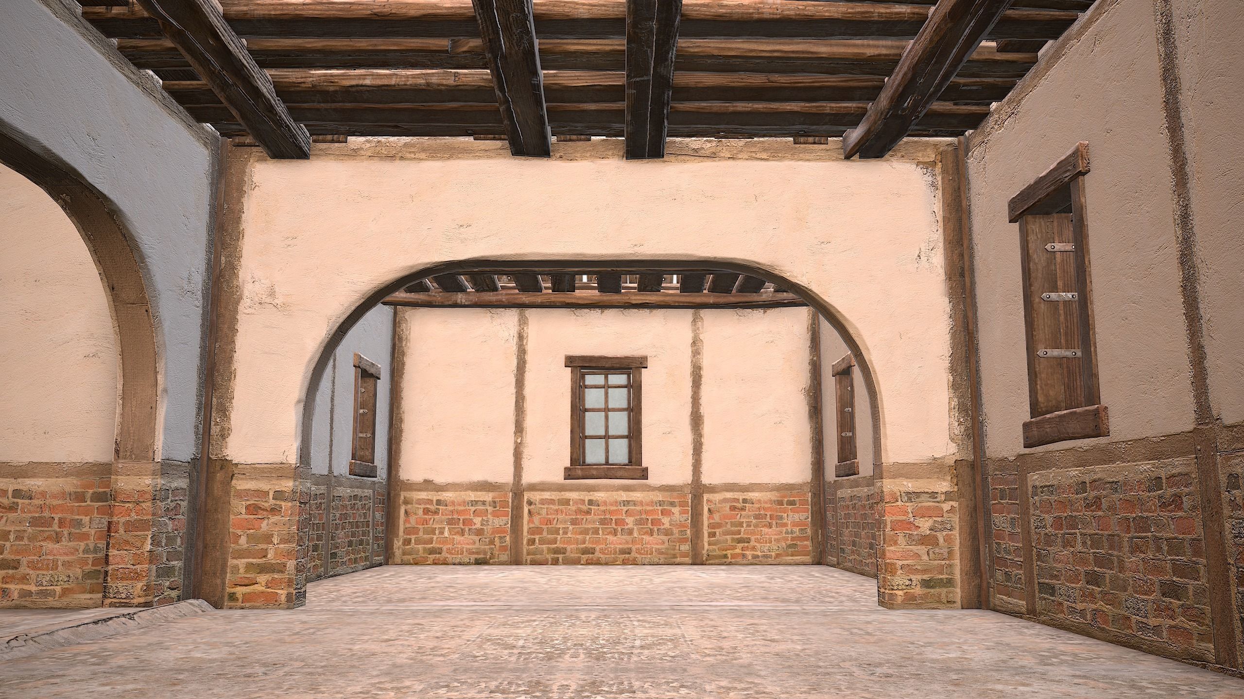 Medieval Town House 4 Low-poly 3D model_21