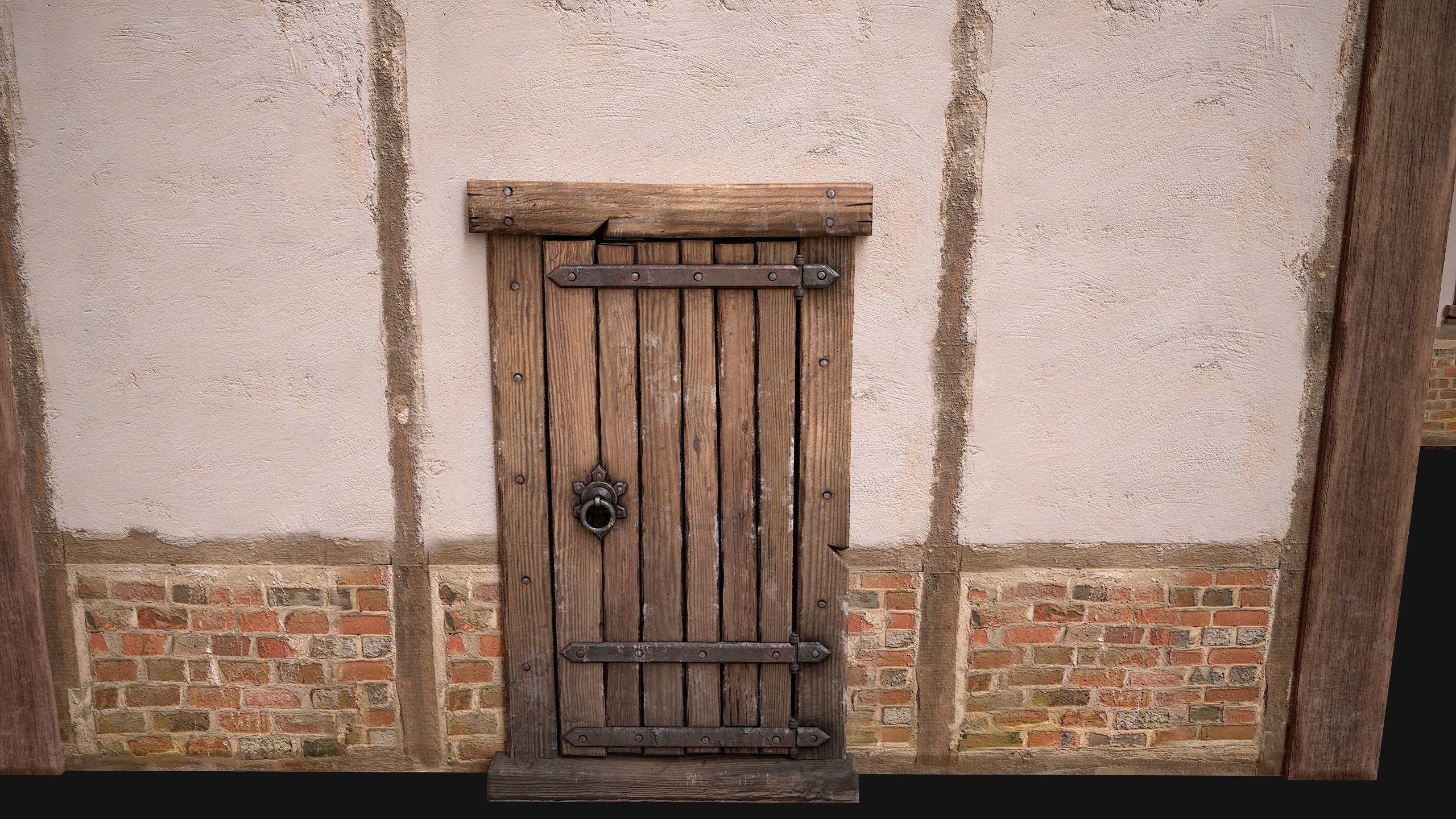 Medieval Town House 4 Low-poly 3D model_15