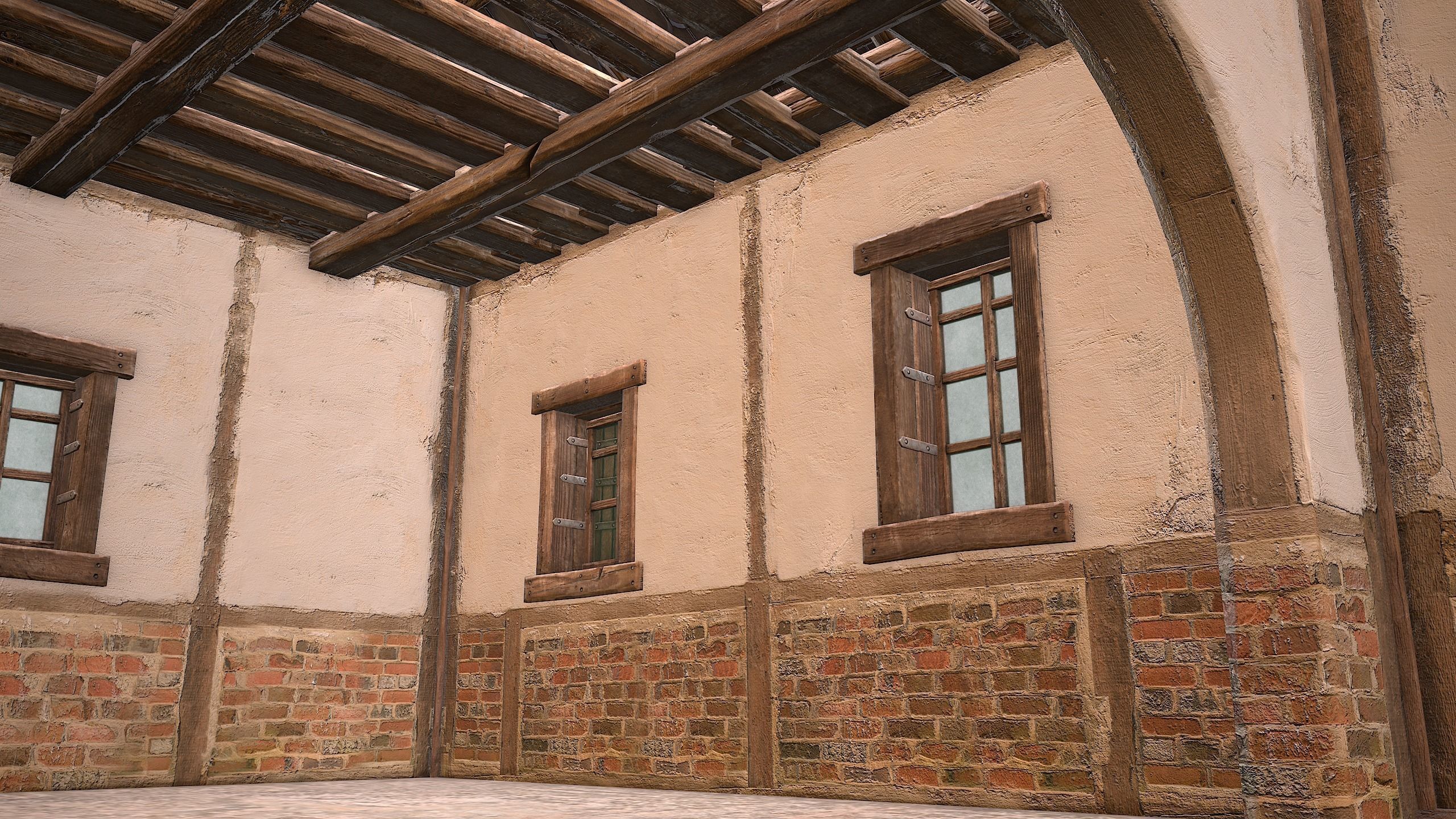 Medieval Town House 4 Low-poly 3D model_18
