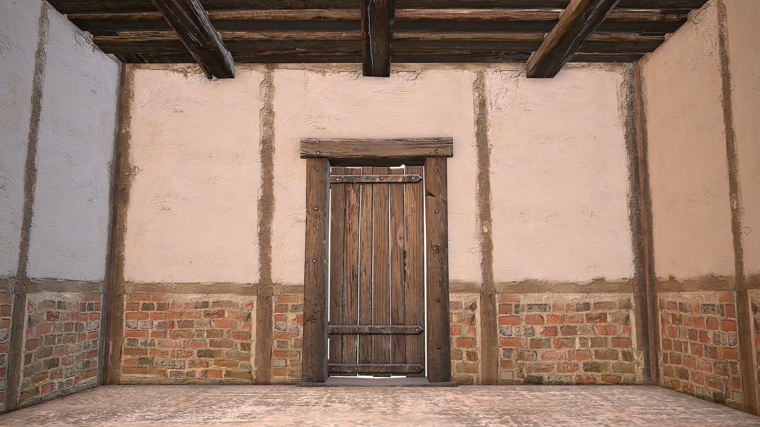 Medieval Town House 4 Low-poly 3D model_17