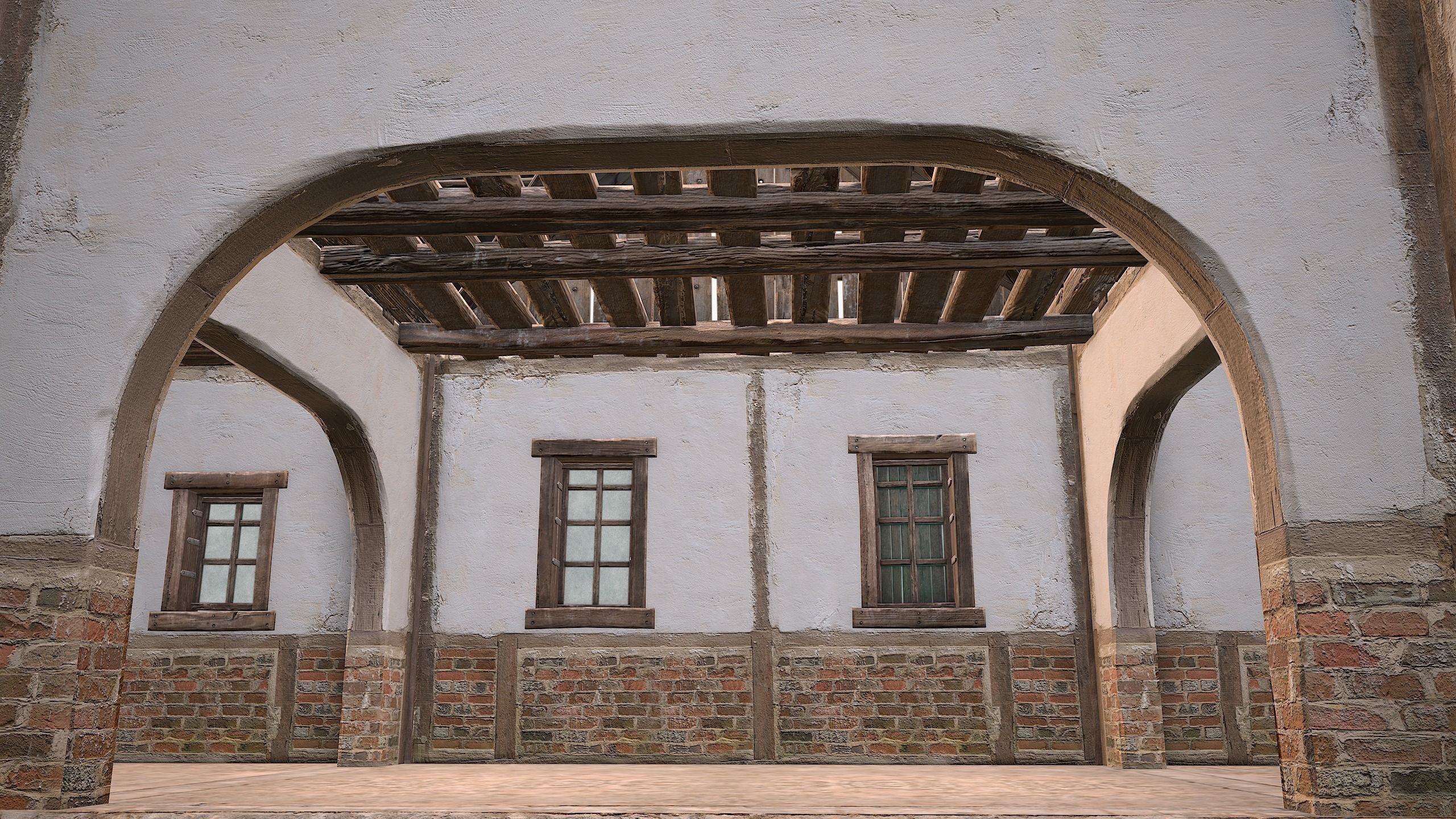 Medieval Town House 4 Low-poly 3D model_16