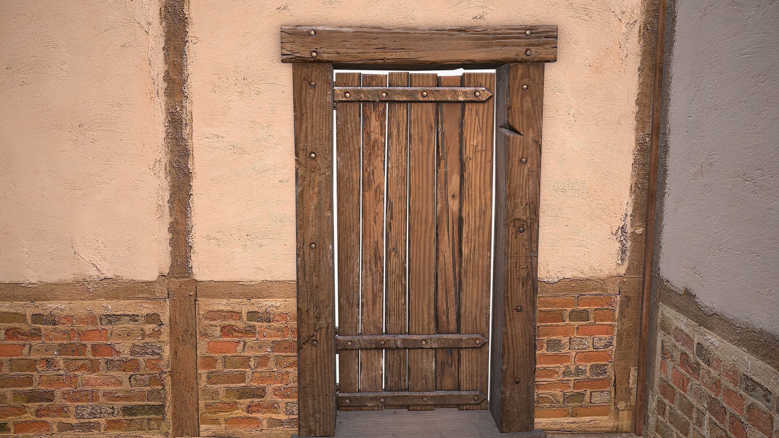 Medieval Town House 4 Low-poly 3D model_19