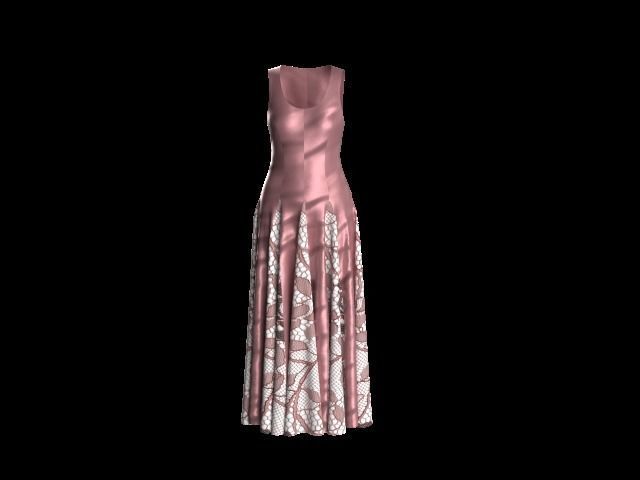 28 godet dress pattern 3D print model_2