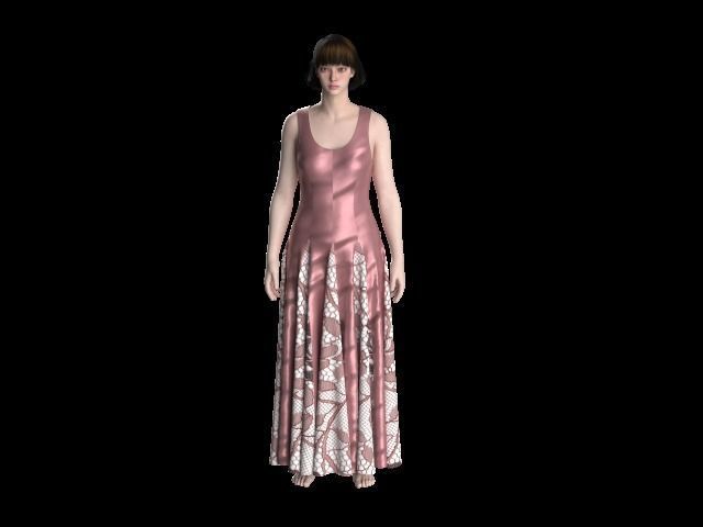 28 godet dress pattern 3D print model_3