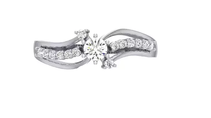 Solitaire Diamond Women Engagement Ring Jewelry