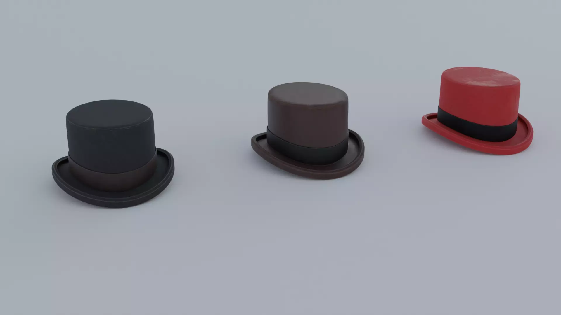 Top hat 3D models  Low-poly 3D model_0
