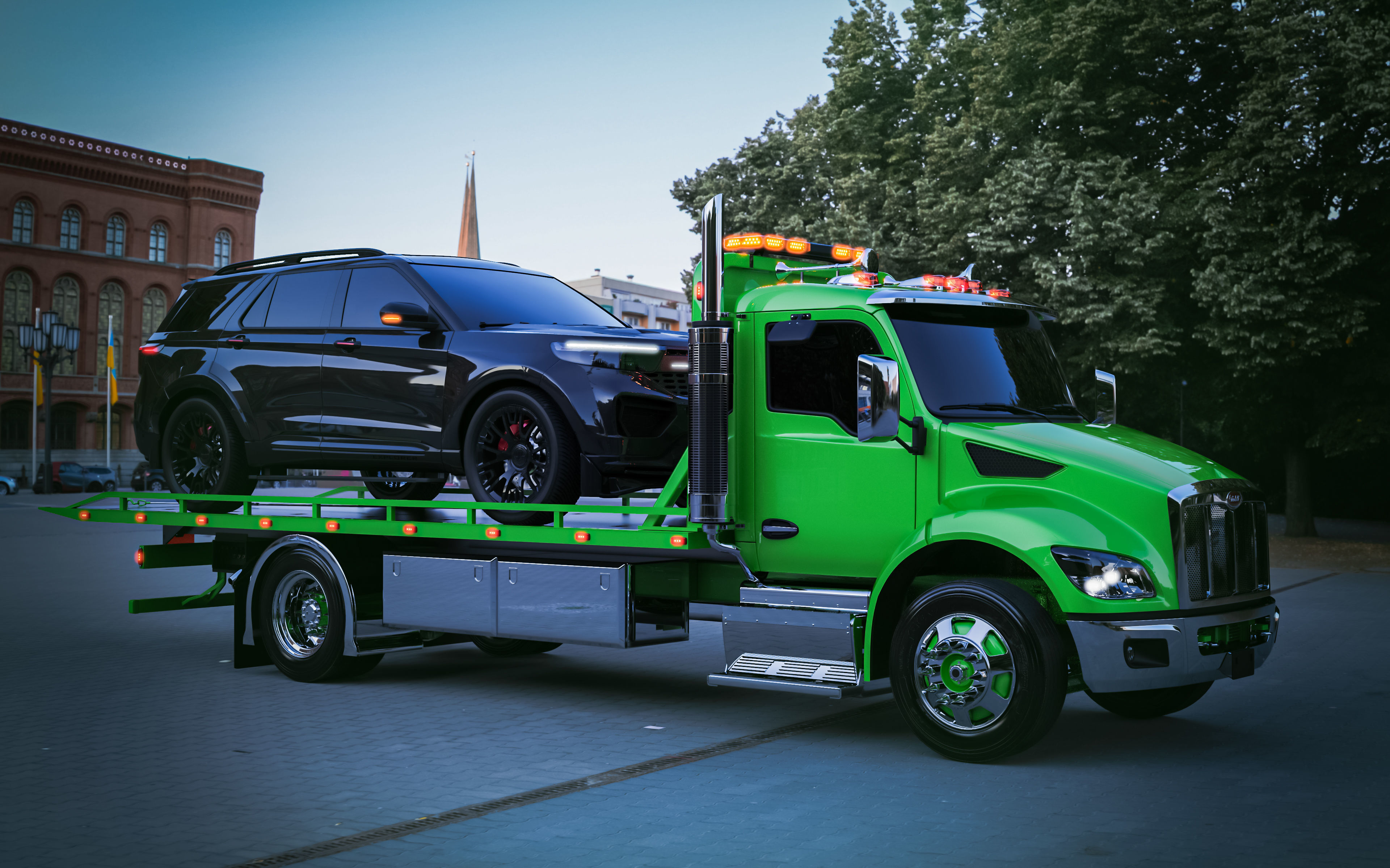 Peterbilt 537 2022 Tow Truck  3D model_4