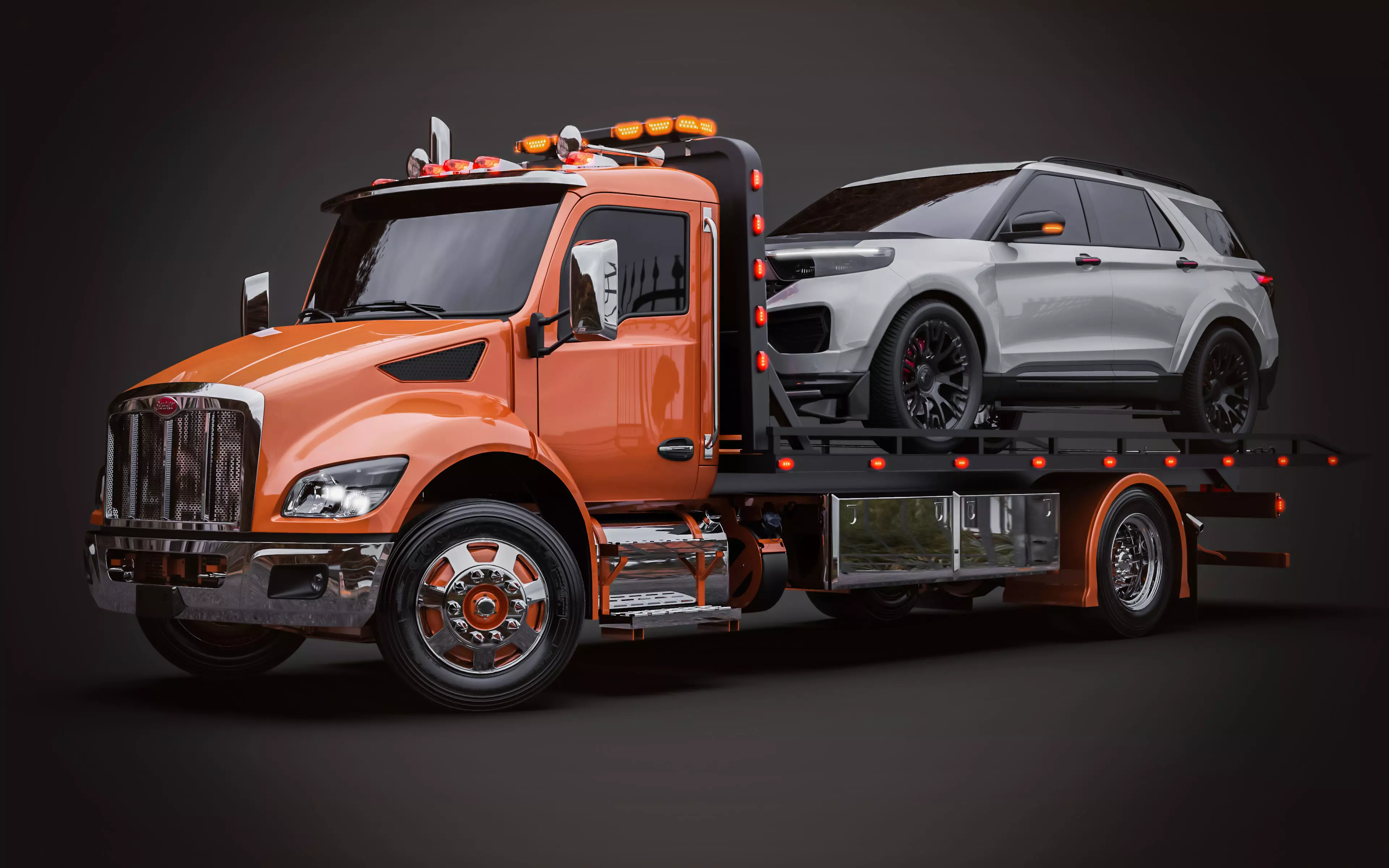 Peterbilt 537 2022 Tow Truck  3D model_0