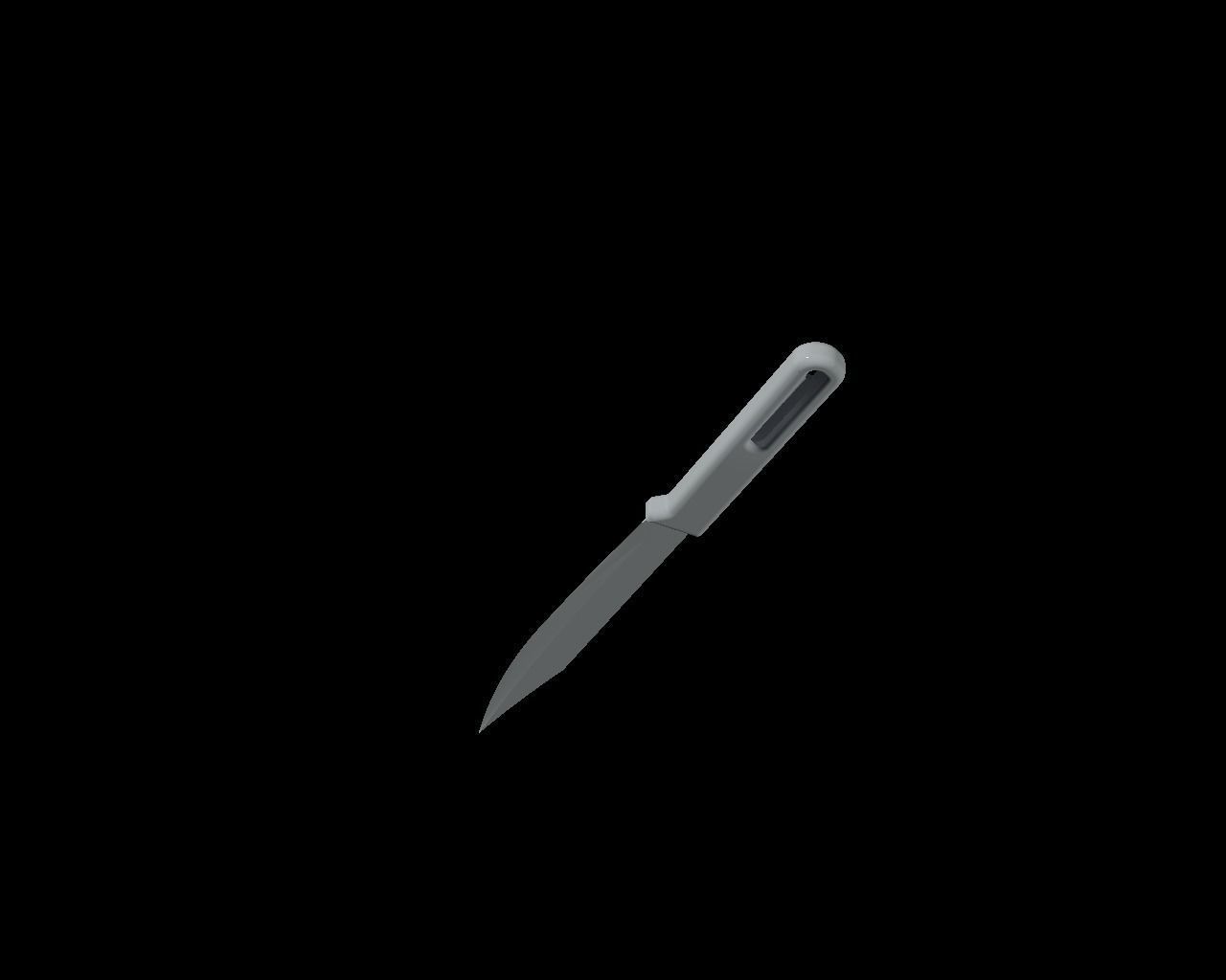 Model based on plastic-handled and steel-bladed knife Free 3D model_0