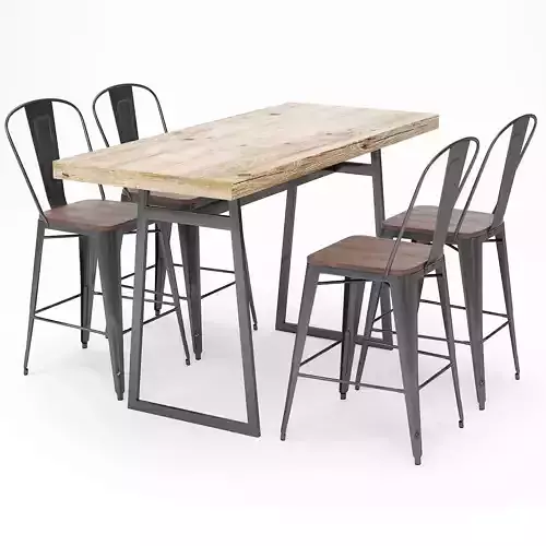 Bar Table and Stool Sets 05