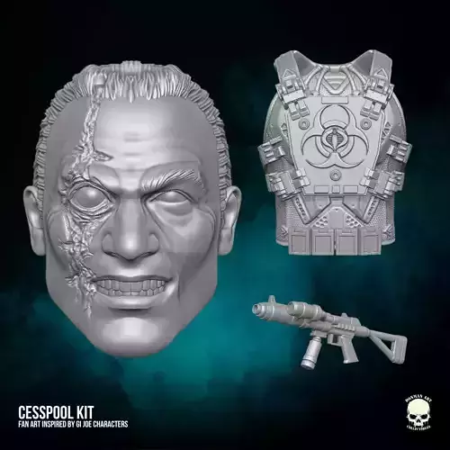 Cesspool Fan Art Kit 3D printable File For Action Figures