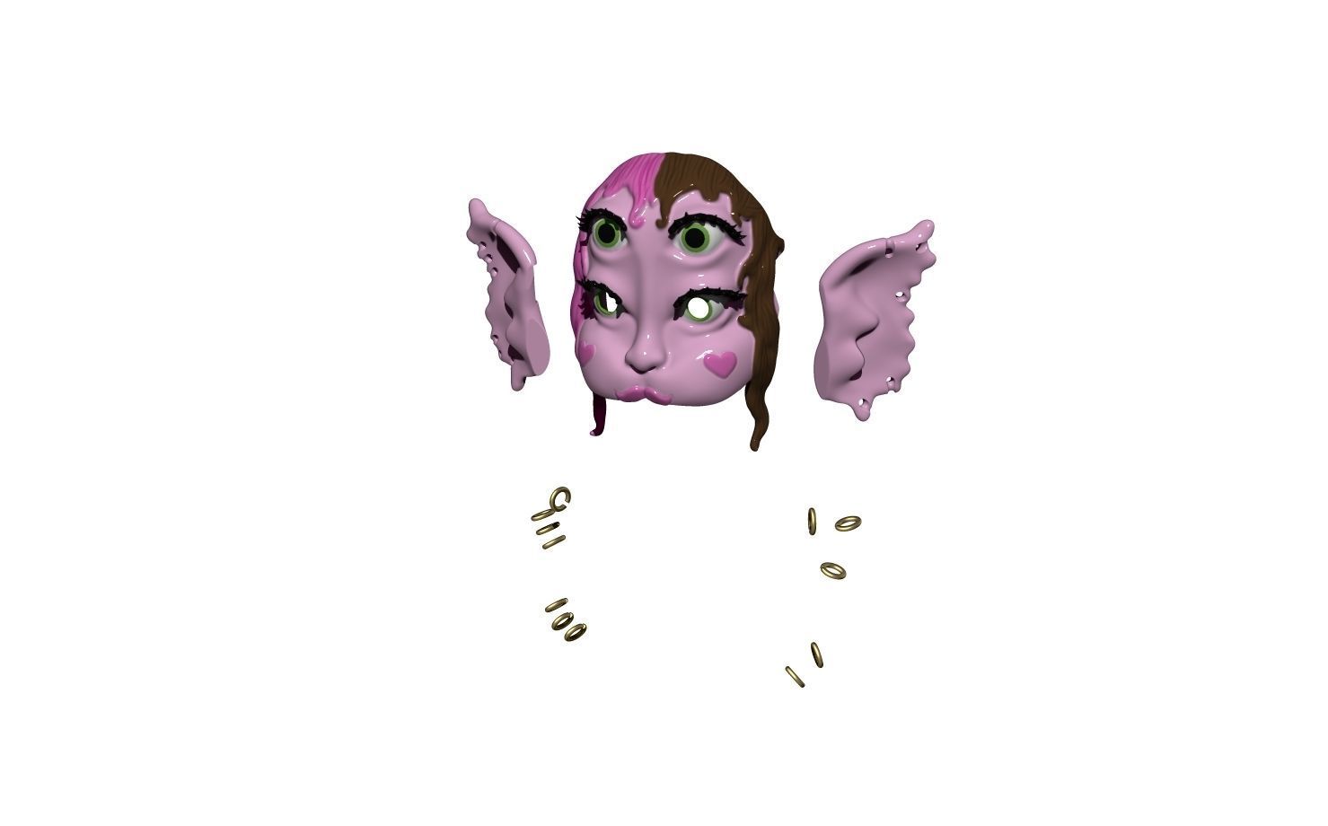 Portals mask melanie martinez 3D print model_4