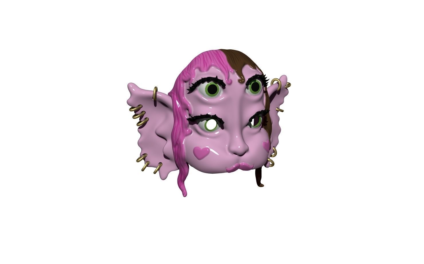 Portals mask melanie martinez 3D print model_2