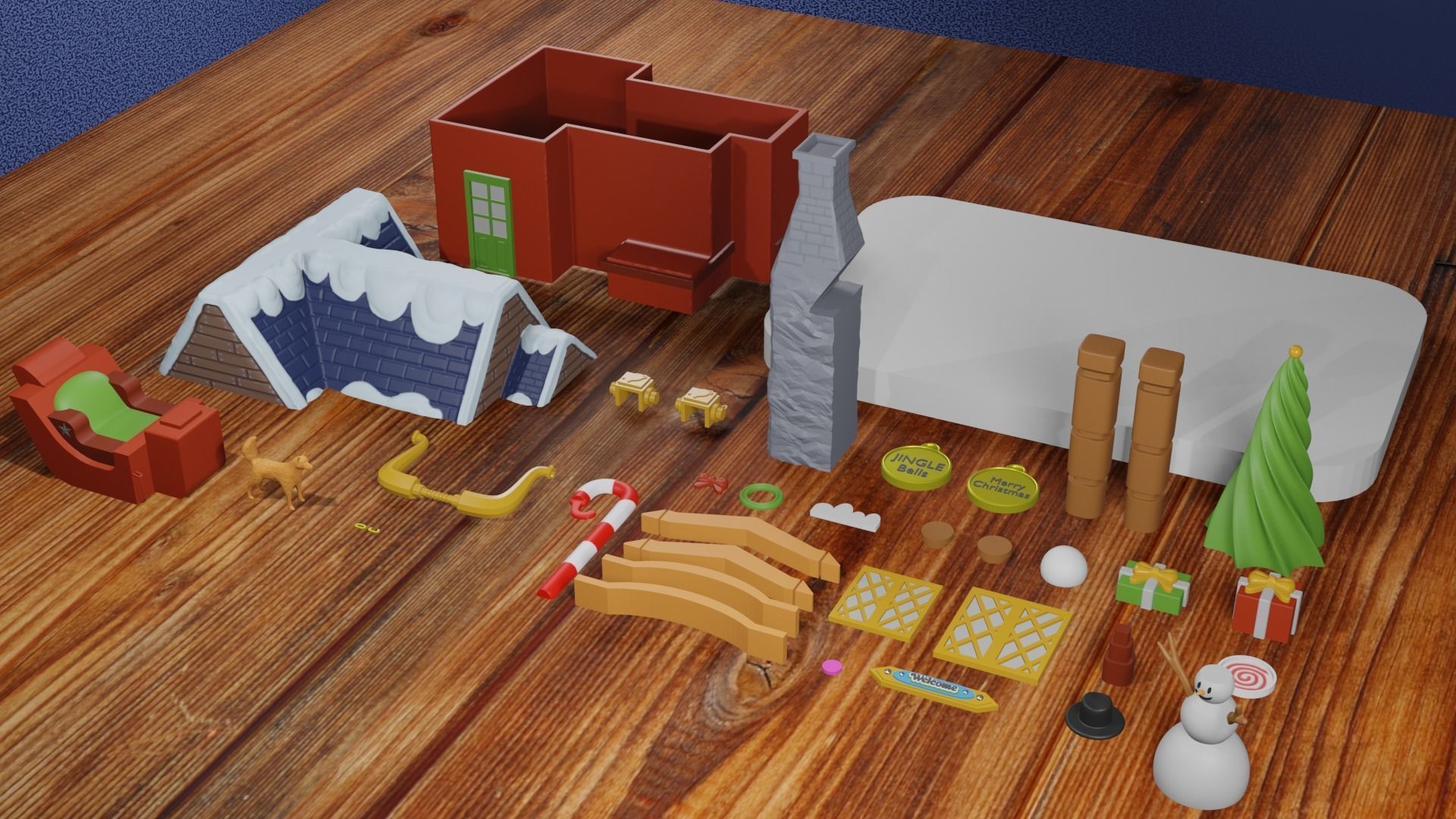 Christmas House 3D or Candy Shop For 3D Printing 3D print model_10