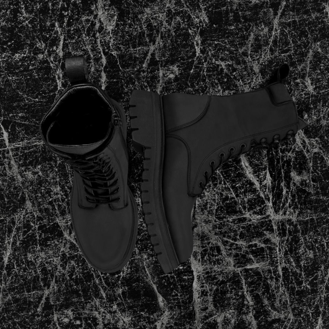 GREYDER 3D BOOTS - BLACK - HIGH Low-poly 3D model_3