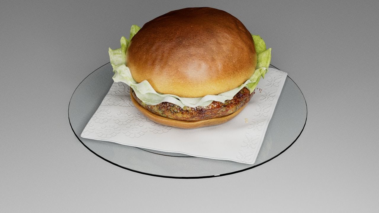 Hamburger classic  3D model_10