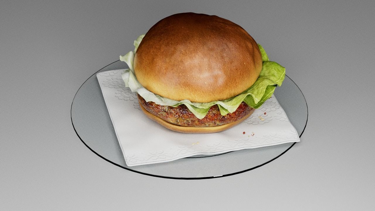 Hamburger classic  3D model_7
