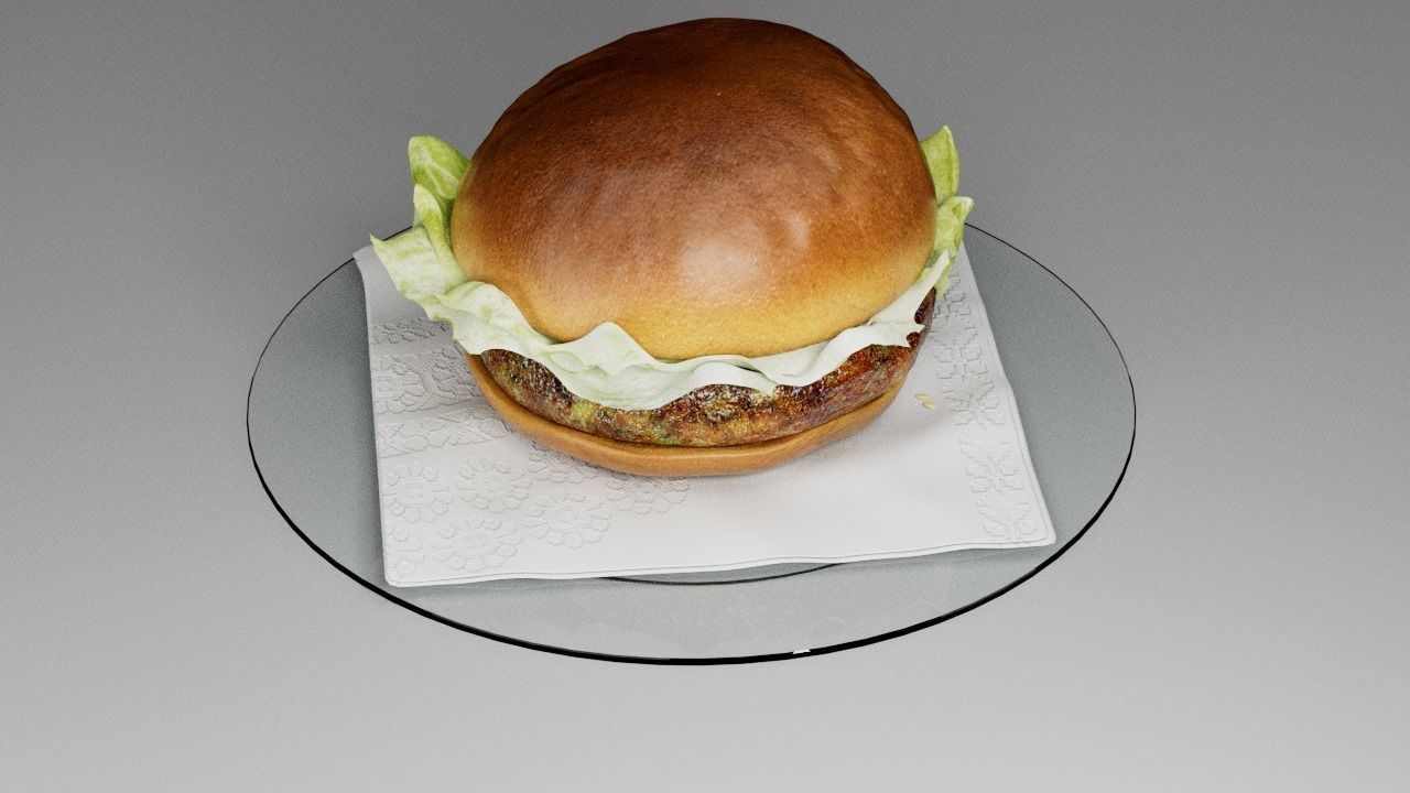 Hamburger classic  3D model_11