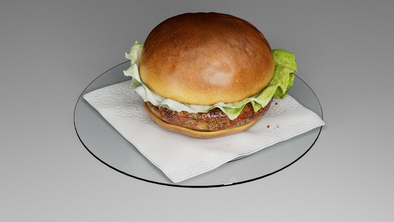 Hamburger classic  3D model_8