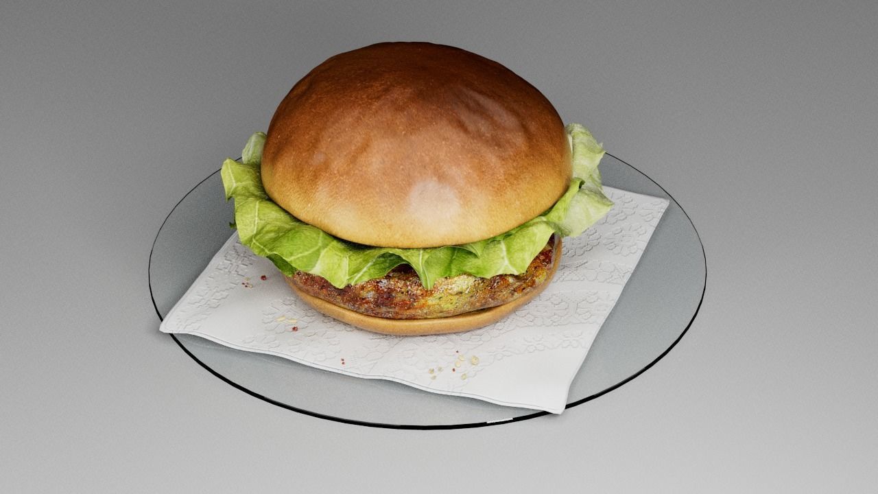 Hamburger classic  3D model_19