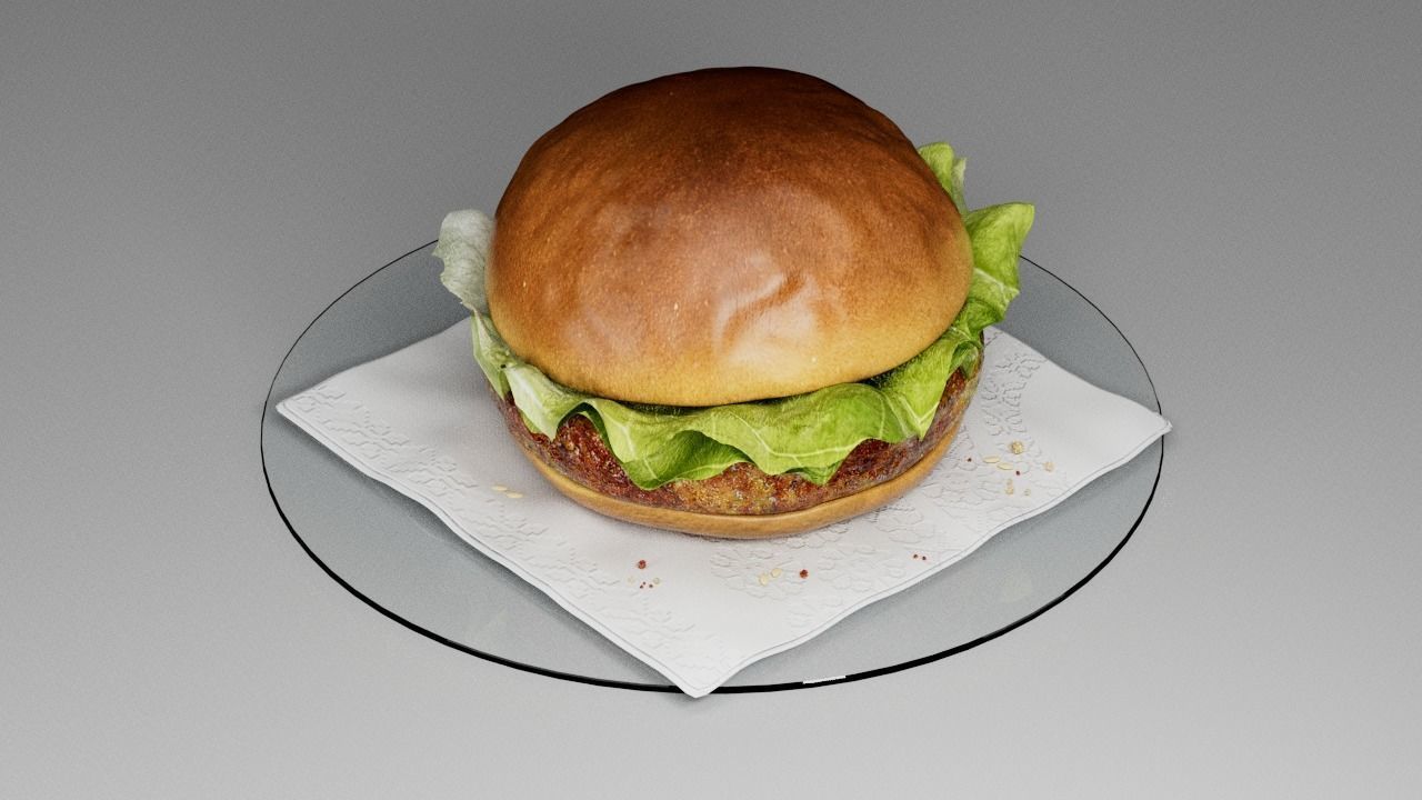 Hamburger classic  3D model_3