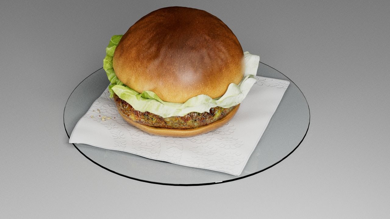 Hamburger classic  3D model_14