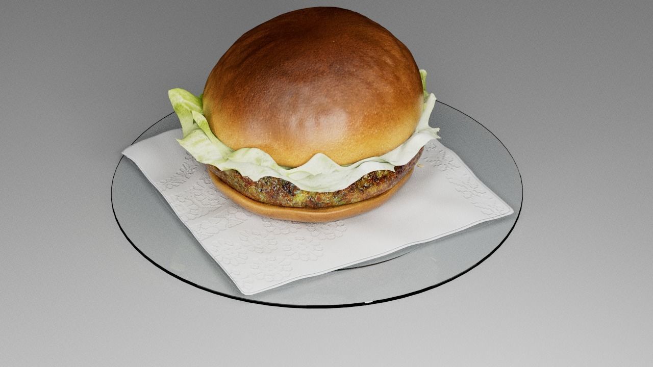Hamburger classic  3D model_12