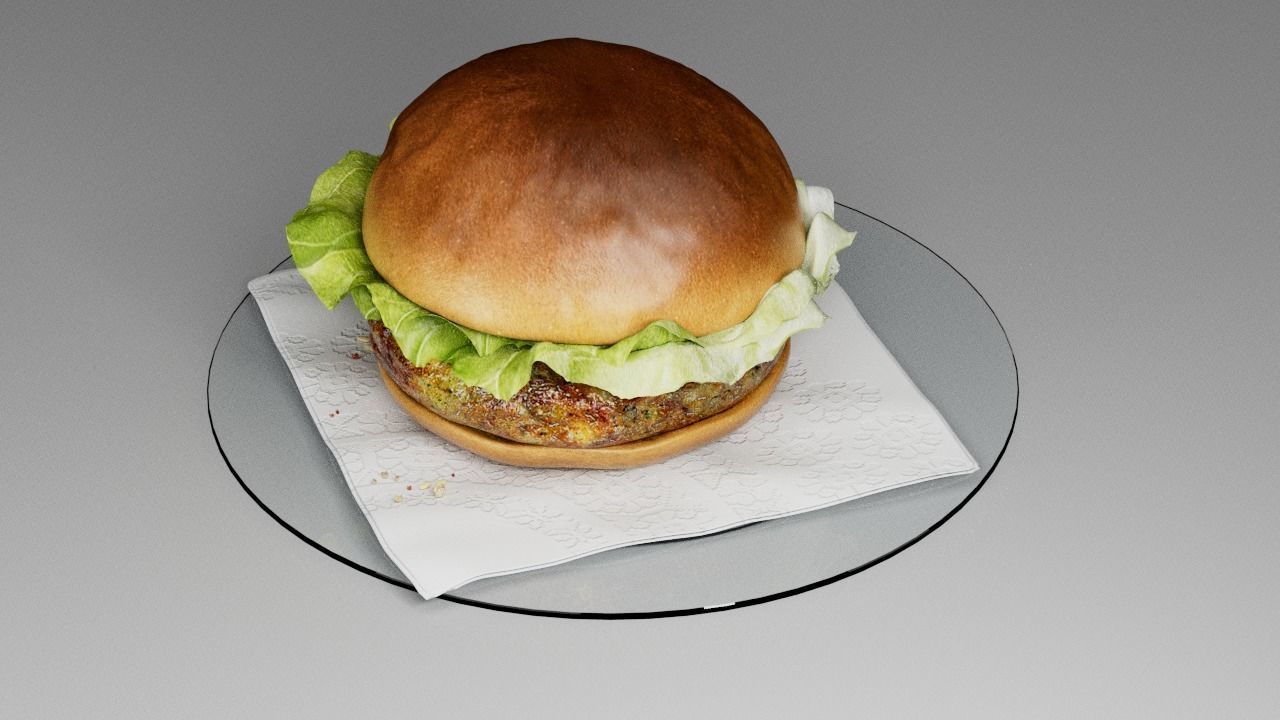 Hamburger classic  3D model_16
